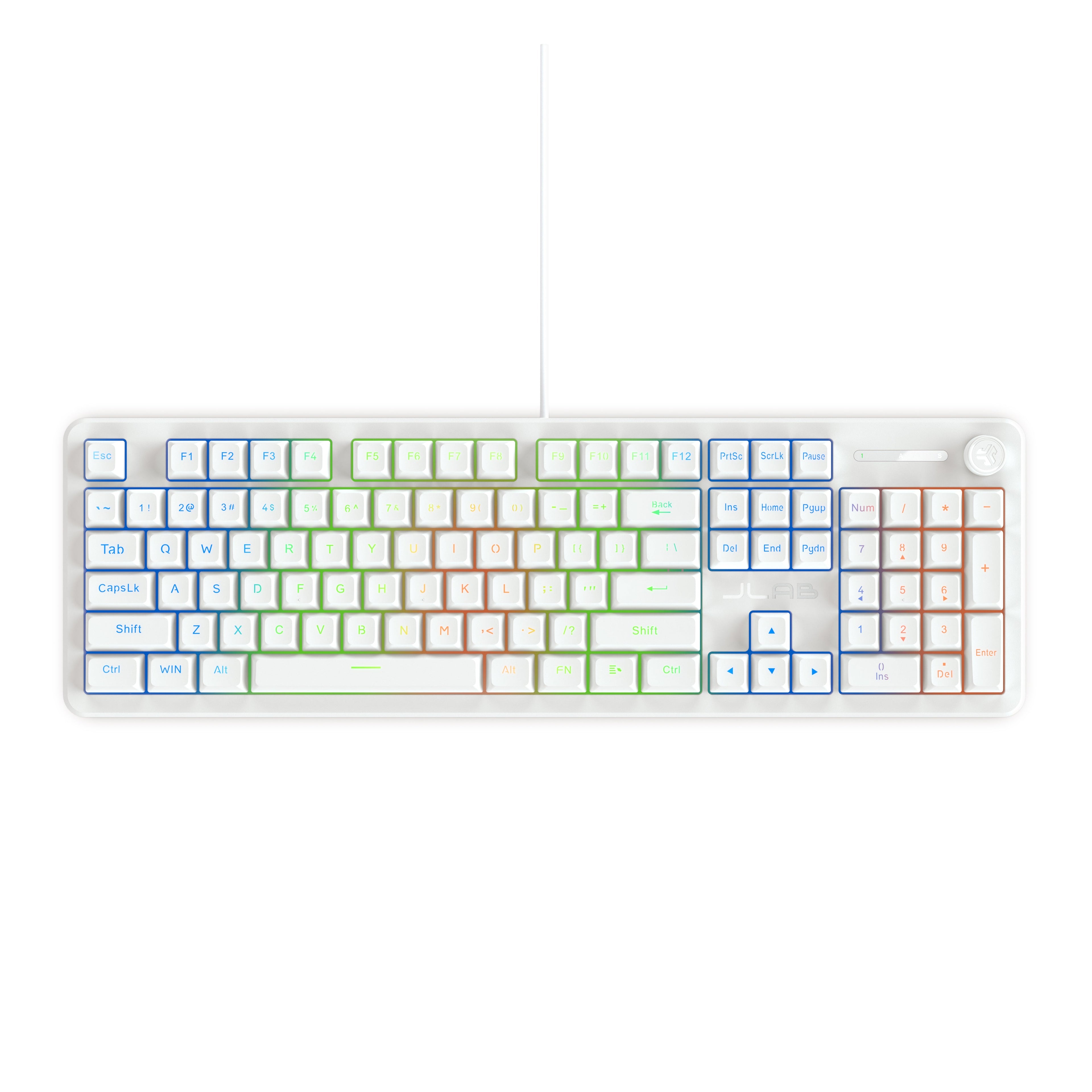 Nightfall Full-Size Wired Gaming Keyboard Pink - White