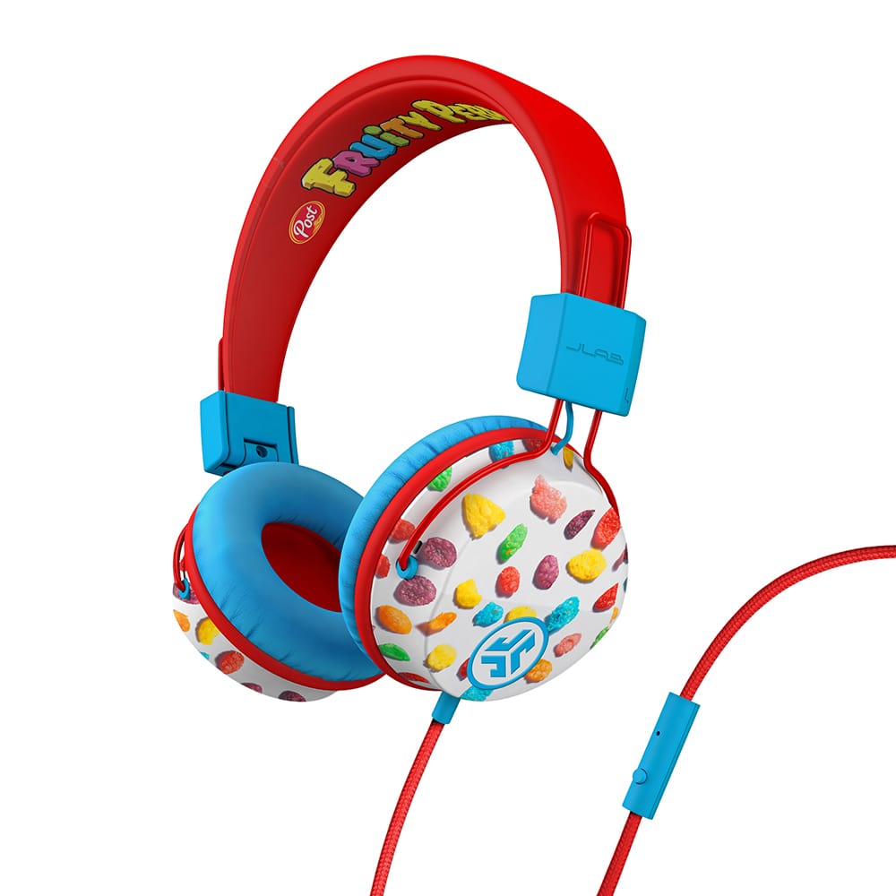 JBuddies Studio On-Ear Kids Wired Headphones Pink/Gray - Fruity Pebbles